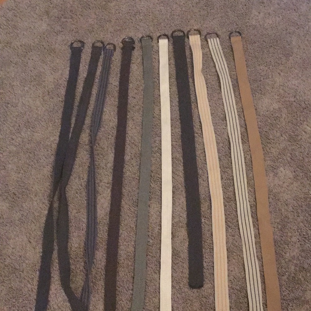 Lot of 10 men’s belts loop tweed style belts